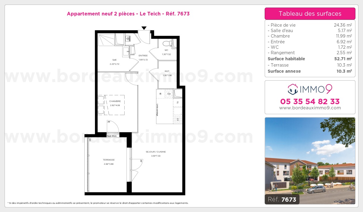 Plan et surfaces, Programme neuf Teich Référence n° 7673