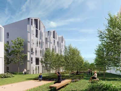 Programme neuf Halo 2 : Appartements Neufs Bordeaux : Bastide référence 7754
