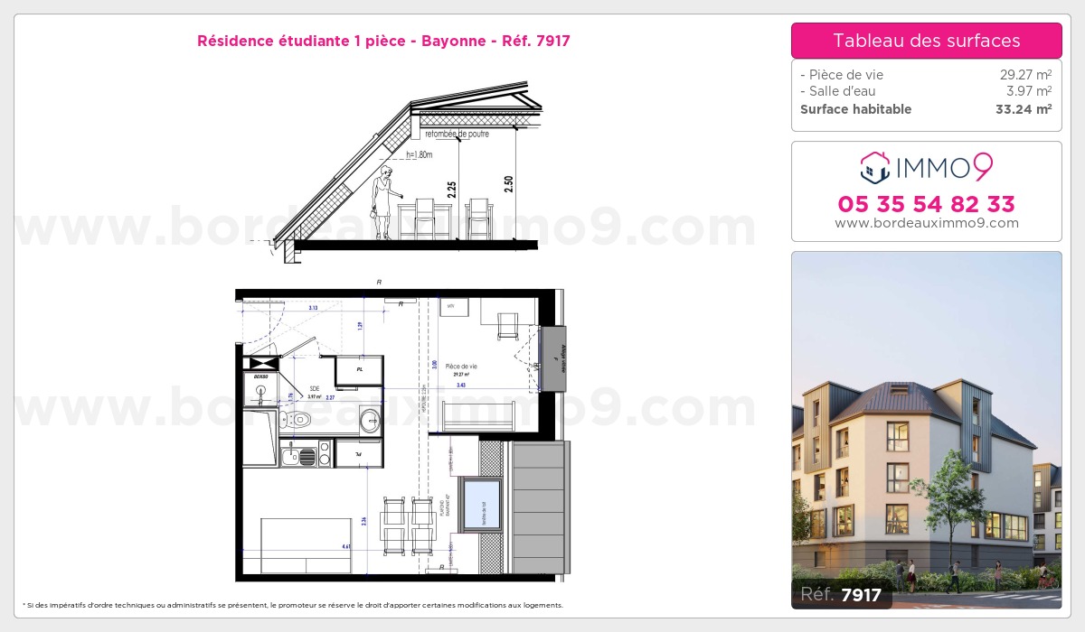 Plan et surfaces, Programme neuf Bayonne Référence n° 7917
