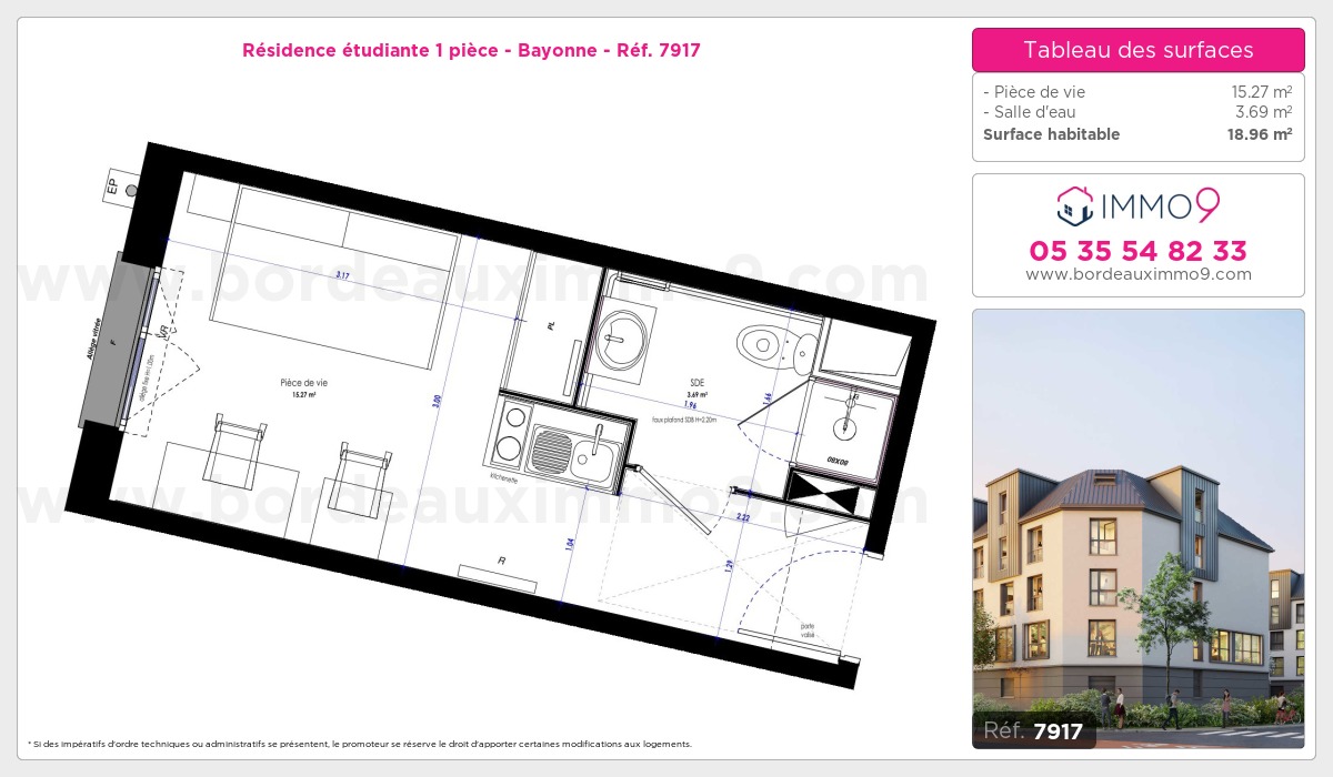 Plan et surfaces, Programme neuf Bayonne Référence n° 7917