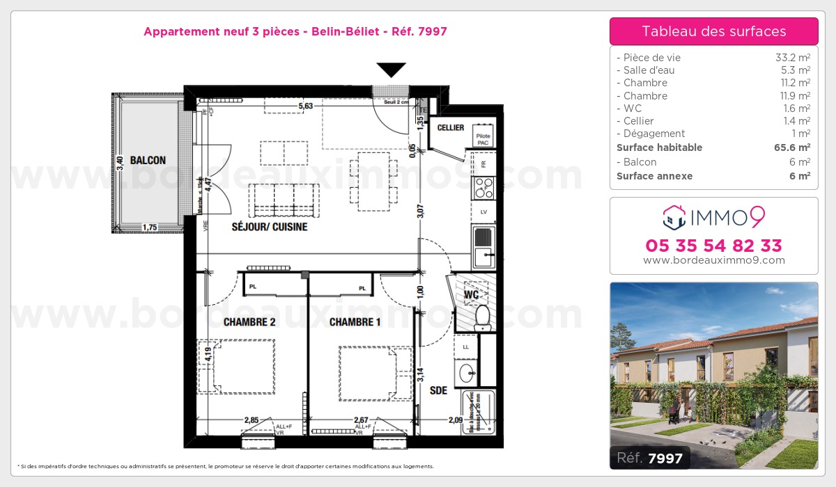 Plan et surfaces, Programme neuf Belin-Béliet Référence n° 7997