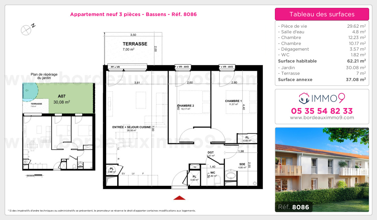 Plan et surfaces, Programme neuf Bassens Référence n° 8086