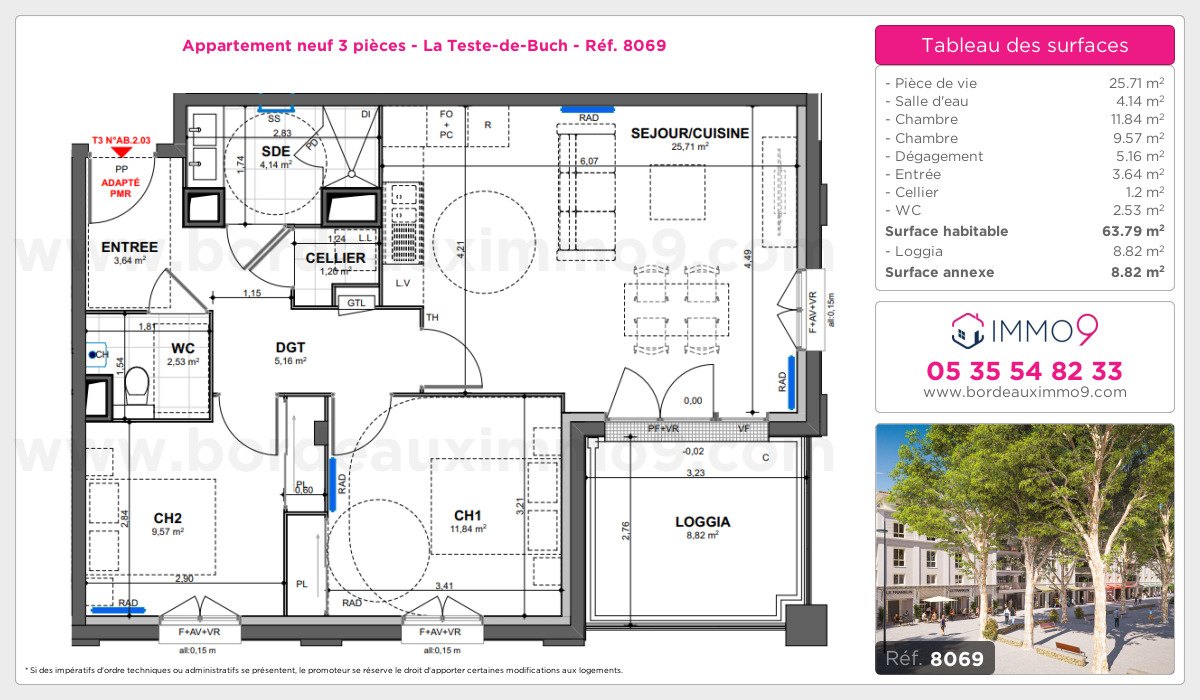 Plan et surfaces, Programme neuf Teste-de-Buch Référence n° 8069