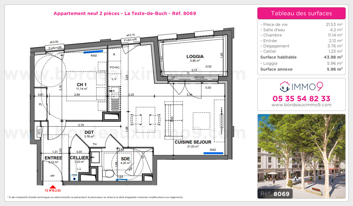 Plan et surfaces, Programme neuf Teste-de-Buch Référence n° 8069