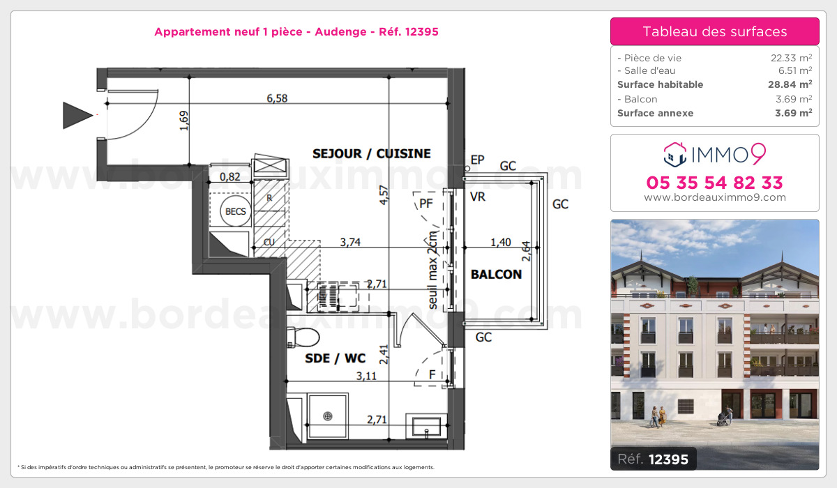 Plan et surfaces, Programme neuf Audenge Référence n° 12395