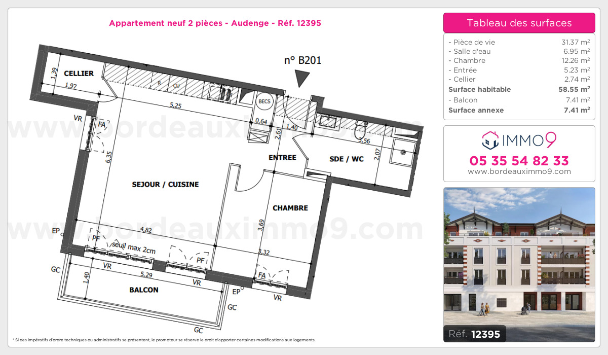 Plan et surfaces, Programme neuf Audenge Référence n° 12395