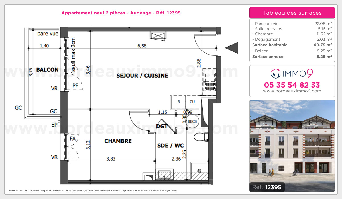Plan et surfaces, Programme neuf Audenge Référence n° 12395