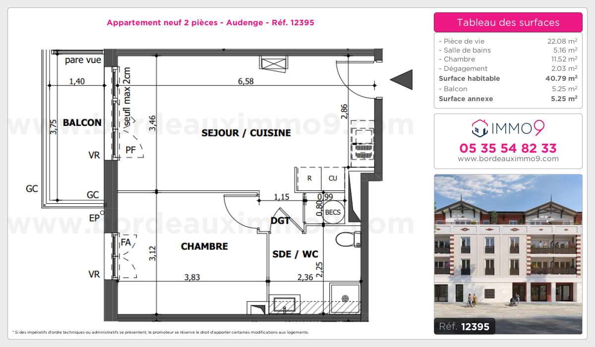 Plan et surfaces, Programme neuf Audenge Référence n° 12395