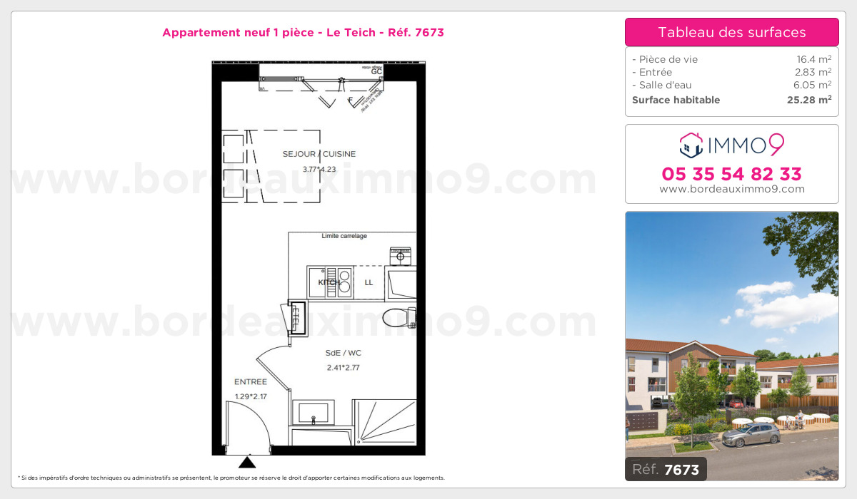 Plan et surfaces, Programme neuf Teich Référence n° 7673