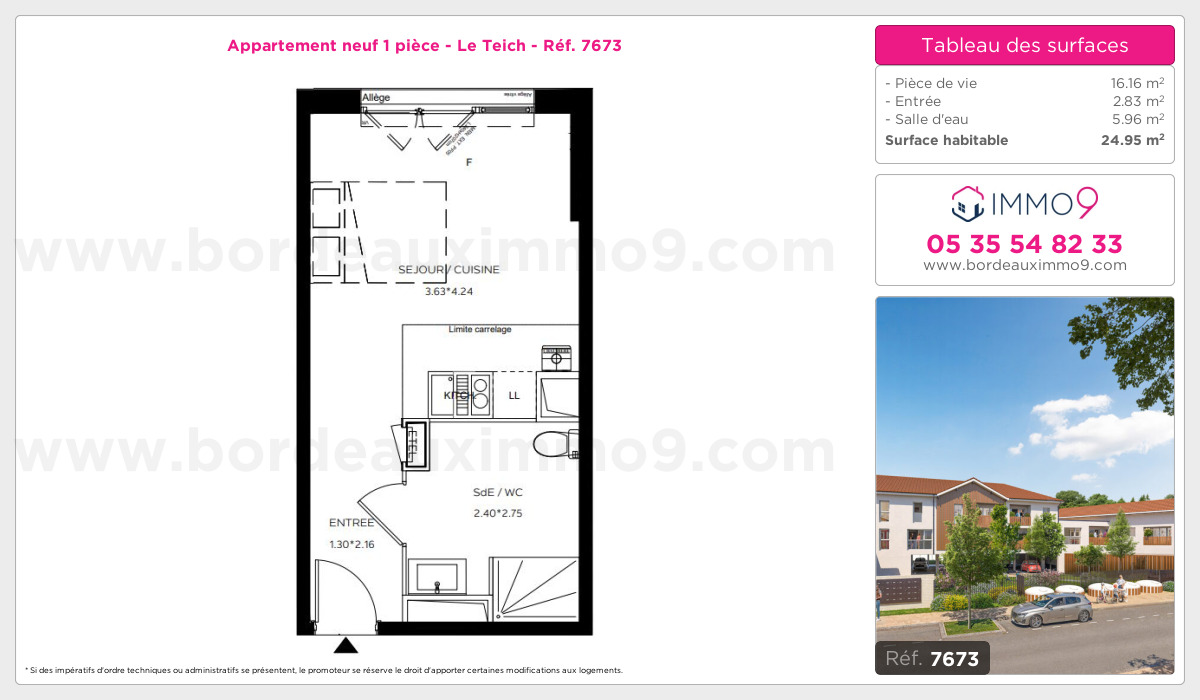 Plan et surfaces, Programme neuf Teich Référence n° 7673