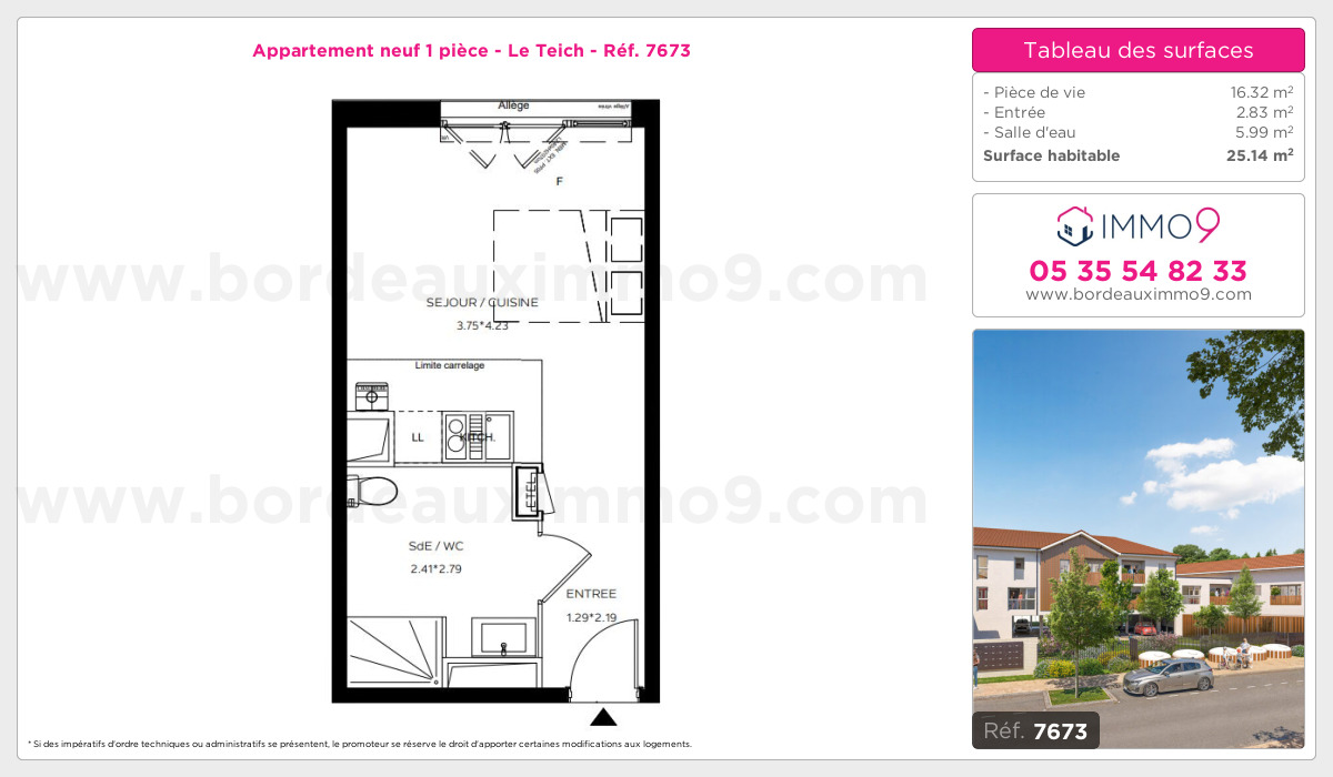 Plan et surfaces, Programme neuf Teich Référence n° 7673