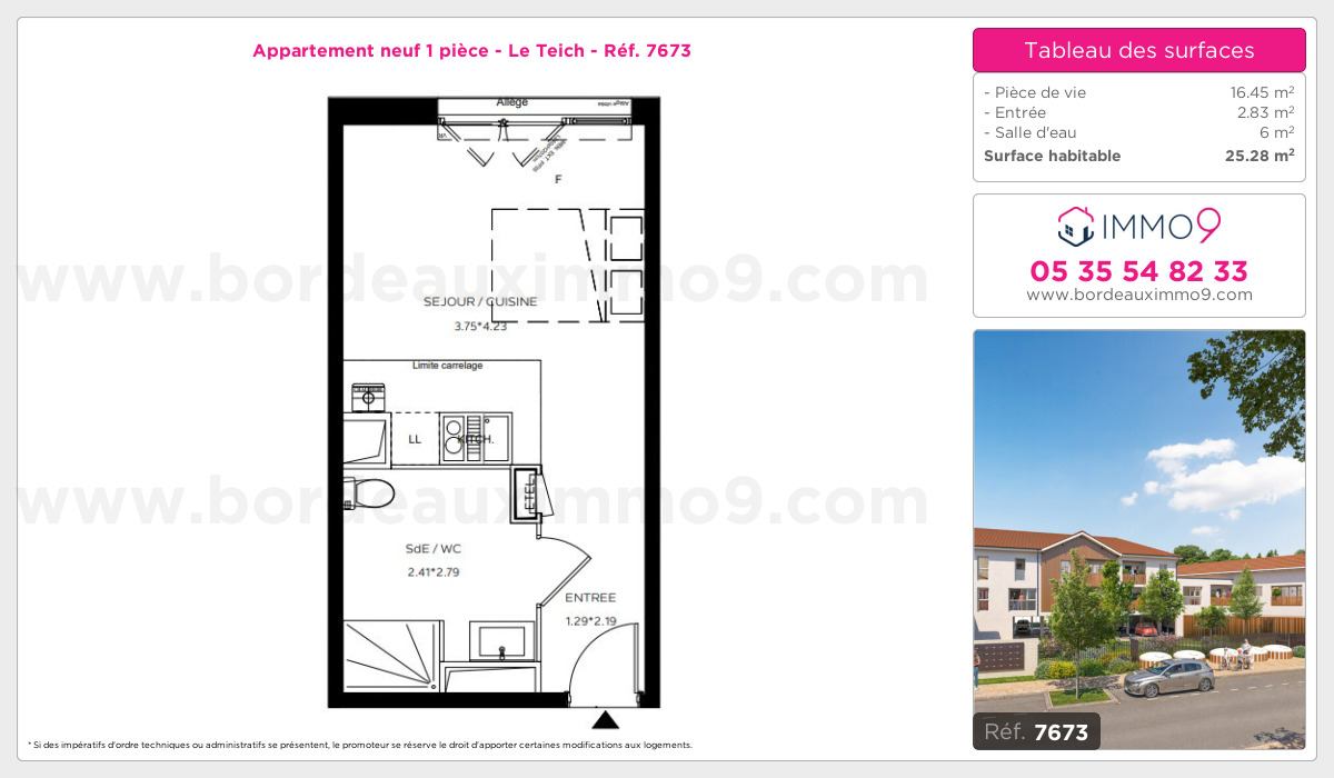 Plan et surfaces, Programme neuf Teich Référence n° 7673